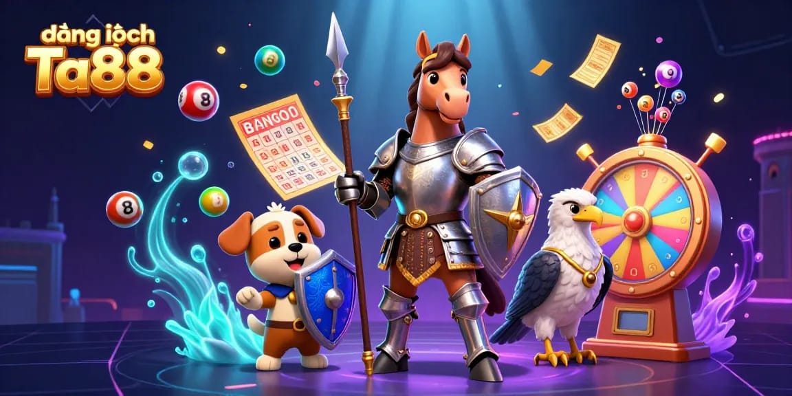Engage with exciting games at đăng nhập Ta88 featuring dynamic lottery elements and vibrant characters.