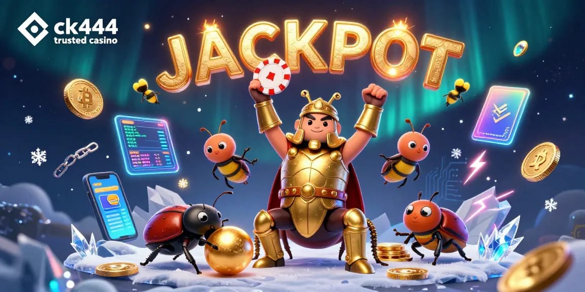 Experience the excitement of winning at ck444 trusted casino with vibrant 3D characters and crypto elements.