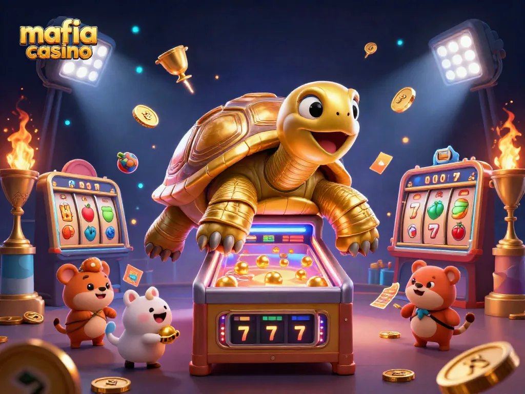 Engage with mafia casino excitement through thrilling 3D illustration showcasing vibrant gambling elements and fun.