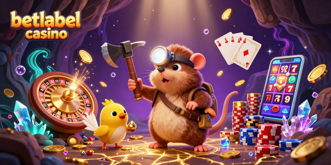 Experience the excitement of betlabel casino with a treasure hunter mole and captivating gaming elements.
