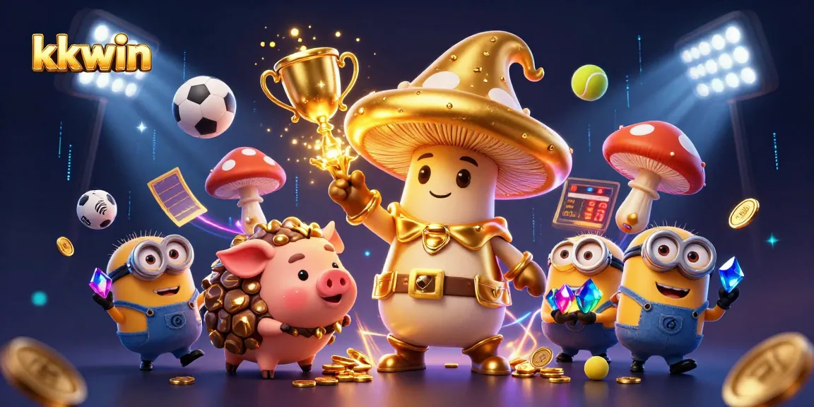 Experience the thrill of kkwin with dynamic gaming elements and magical treasures in a vibrant casino scene.