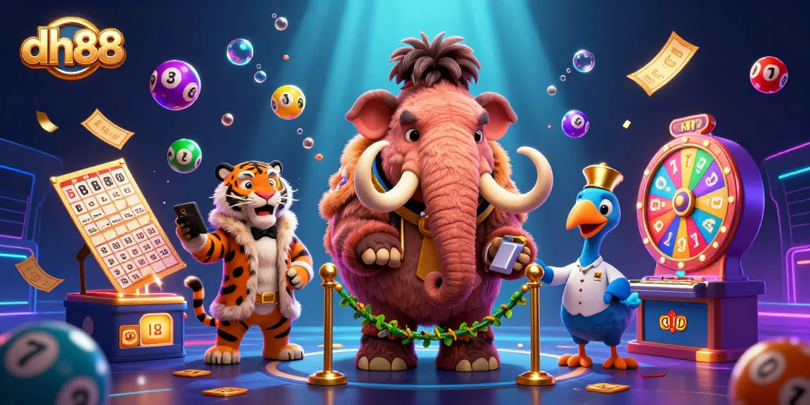 Experience thrilling gameplay with dh88 featuring a woolly mammoth bouncer and vibrant game elements.