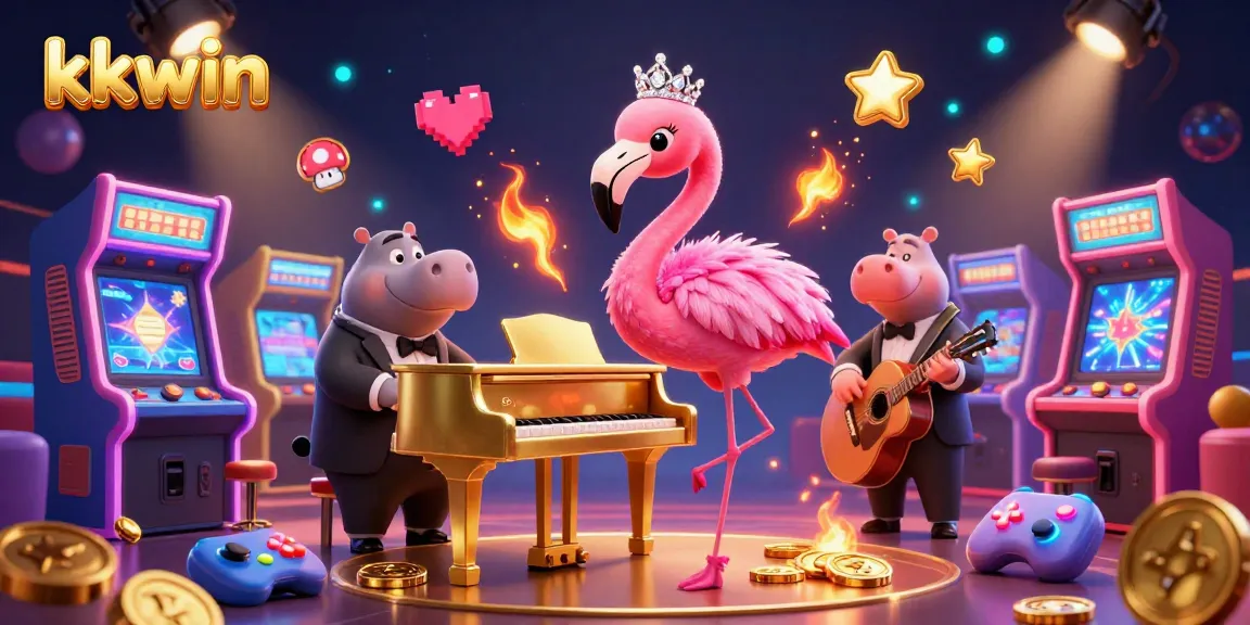 Engage in thrilling gameplay at kkwin with vibrant characters in a lively casino scene.